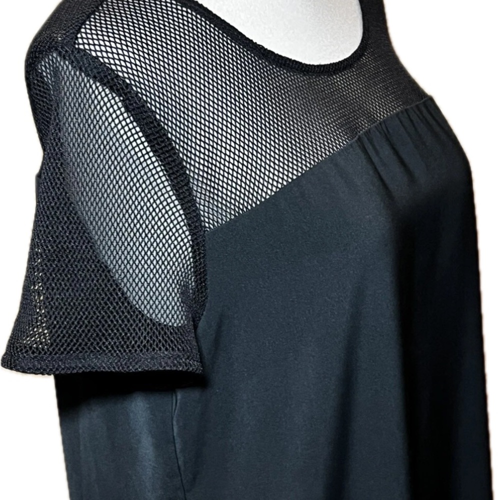 DKNY Womens Sport Mesh-Blocked T-Shirt Dress black size medium - Picture 4 of 7